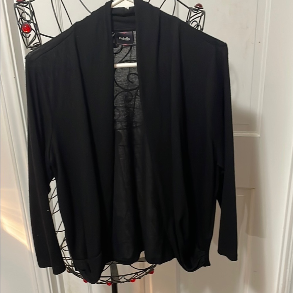 ❤️❤️❤️3 for 12$❤️❤️❤️Rafaella Black Open Front Cardigan—Large